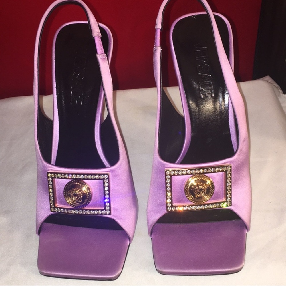 VERSACE MEDUSA PLAQUE SLINGBACKS